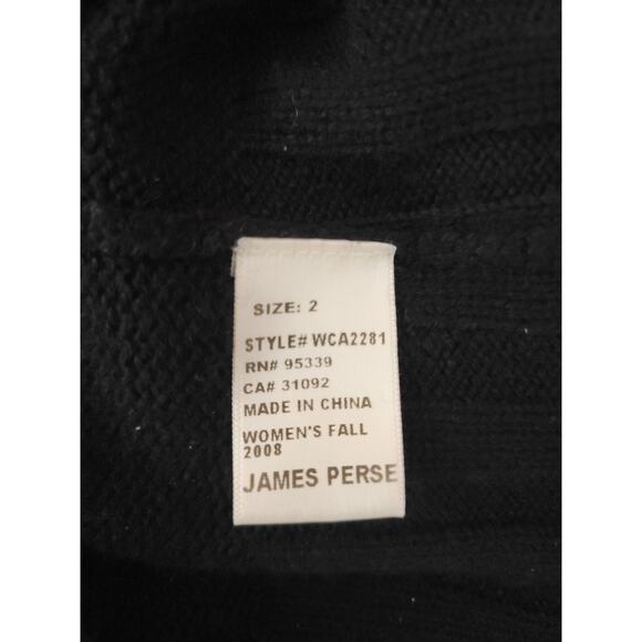 James Perse Knit Cardigan Longline Sz 2 Mock Neck Button Front 100% Cashmere - Picture 11 of 12